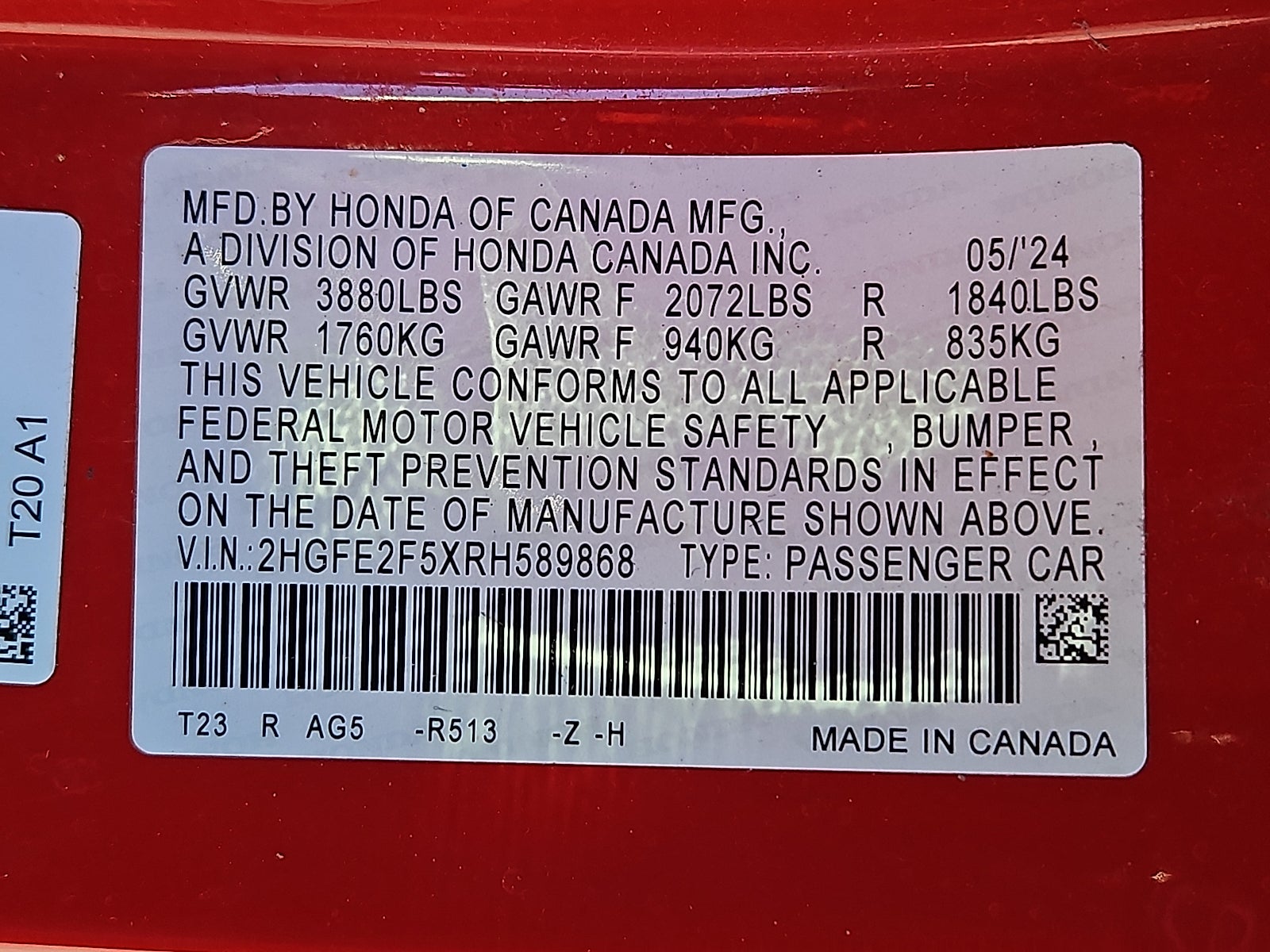 2024 Honda Civic Sport
